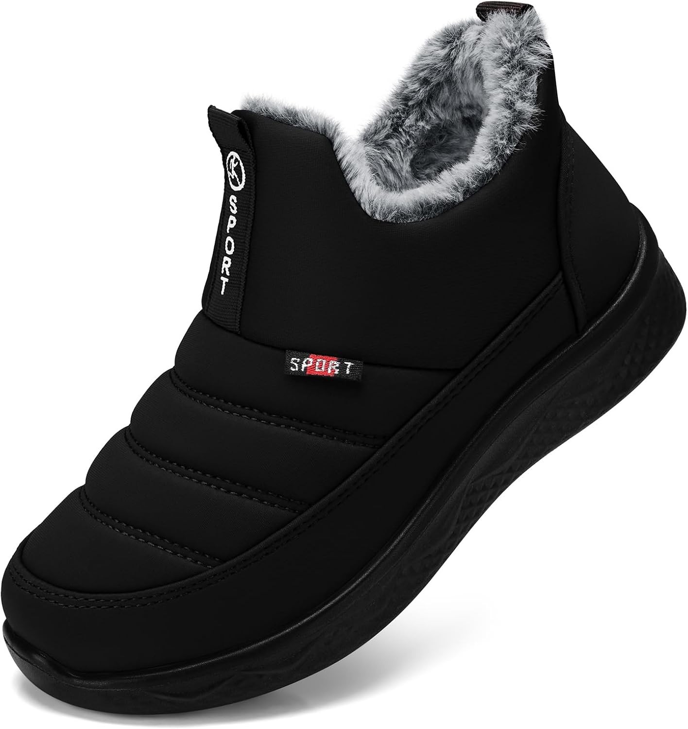 Womens Winter Snow Boots: Women Ankle Booties Warm Fur Lined Waterproof