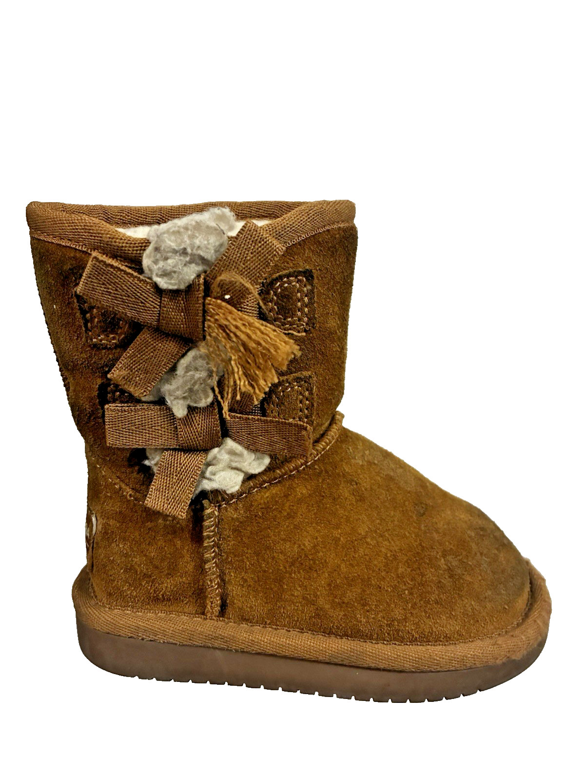 Koolaburra Ugg size 6 girls boots Victoria short chestnut  Koola suede