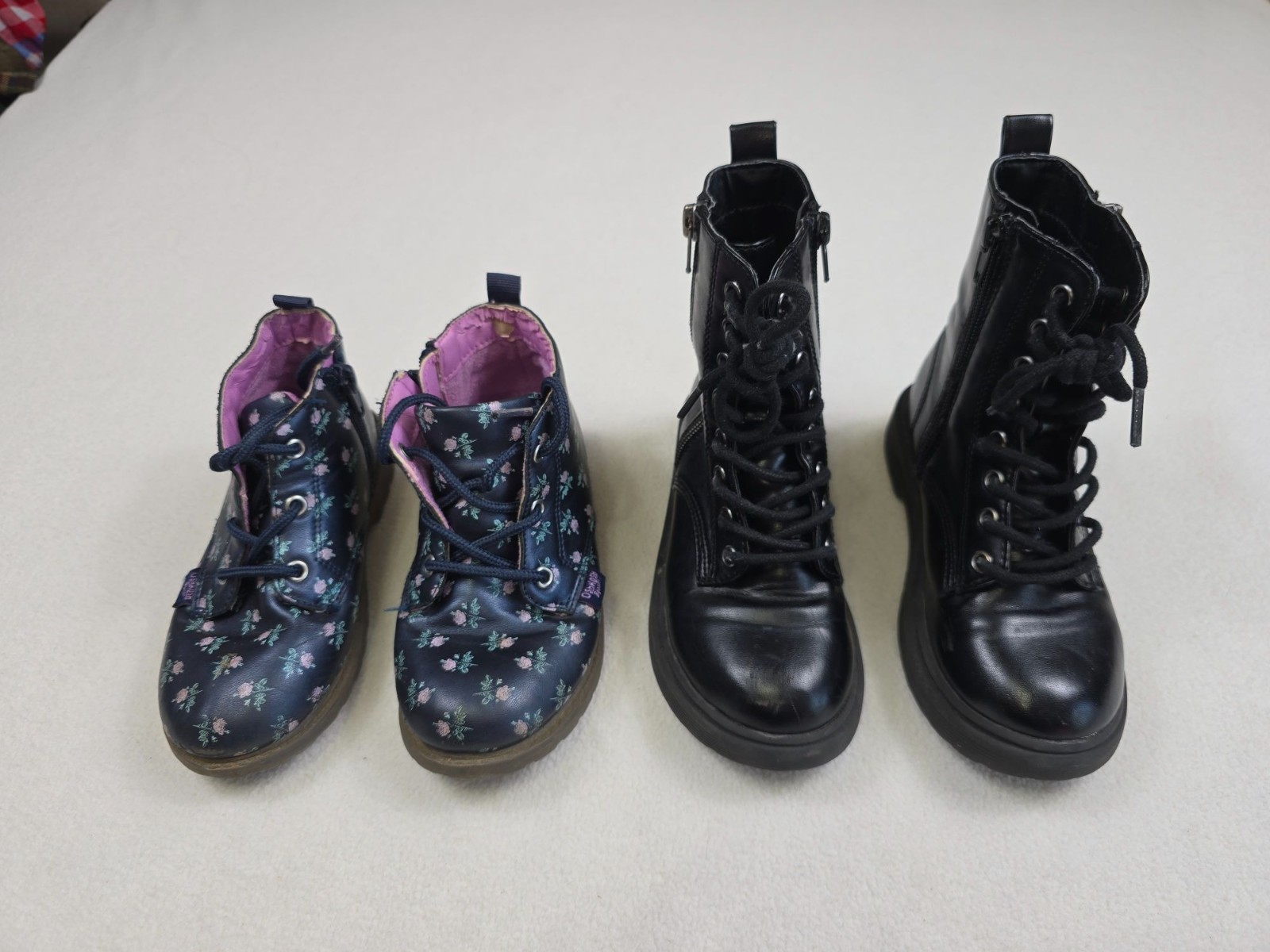 Black & Floral Girls Boots Size 12 OshKosh Madden Girl