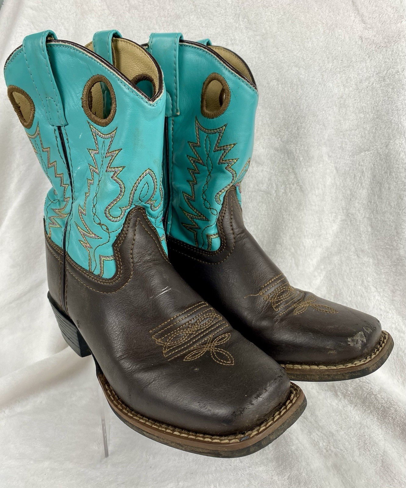 Austin Little Girls Boots US Shoe Size 3 Brown And Turquoise