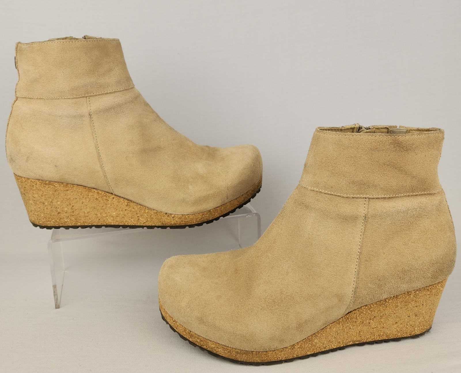 Birkenstock Papillio Ebba Leather Wedge 9 / 40 Women Boots Warm Sand READ