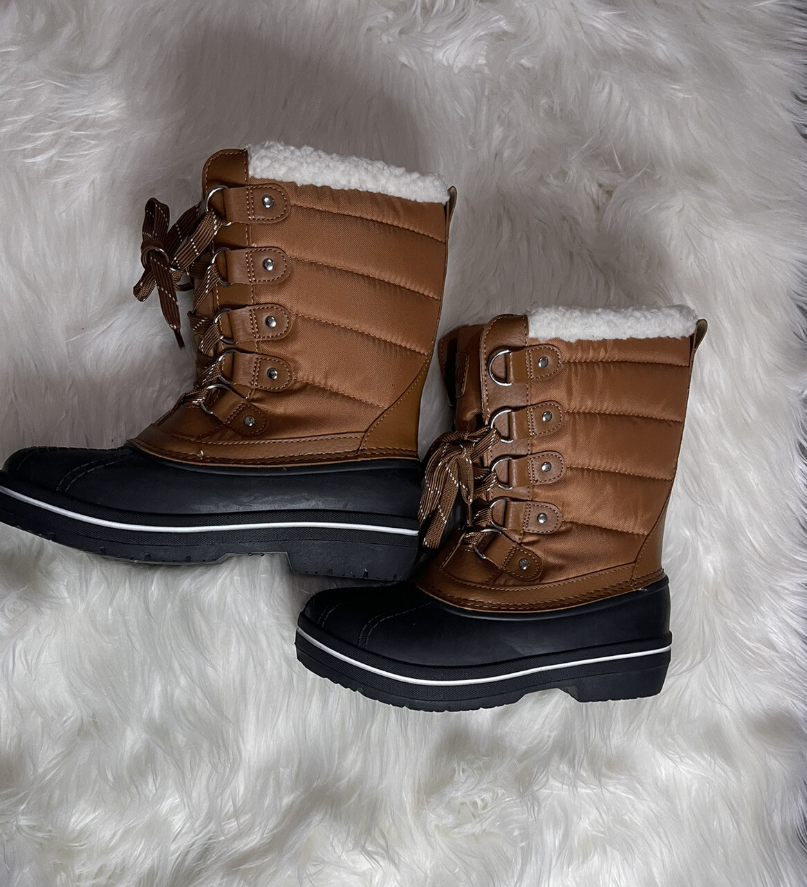 Girls Winter Boots DSG 3M Thinsulate Brown & Black Size 5