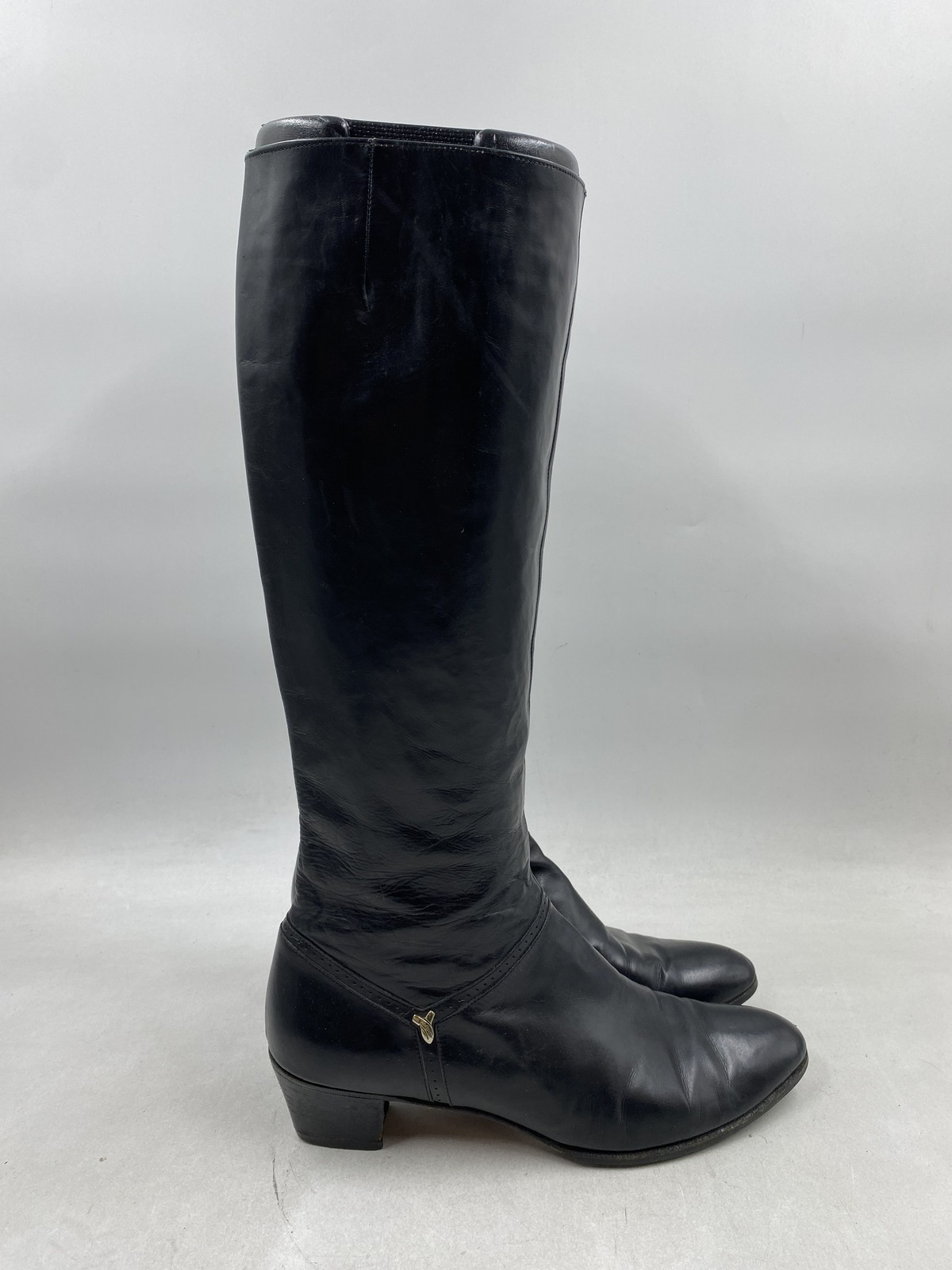 Salvatore Ferragamo Black Leather Boots W 5.5