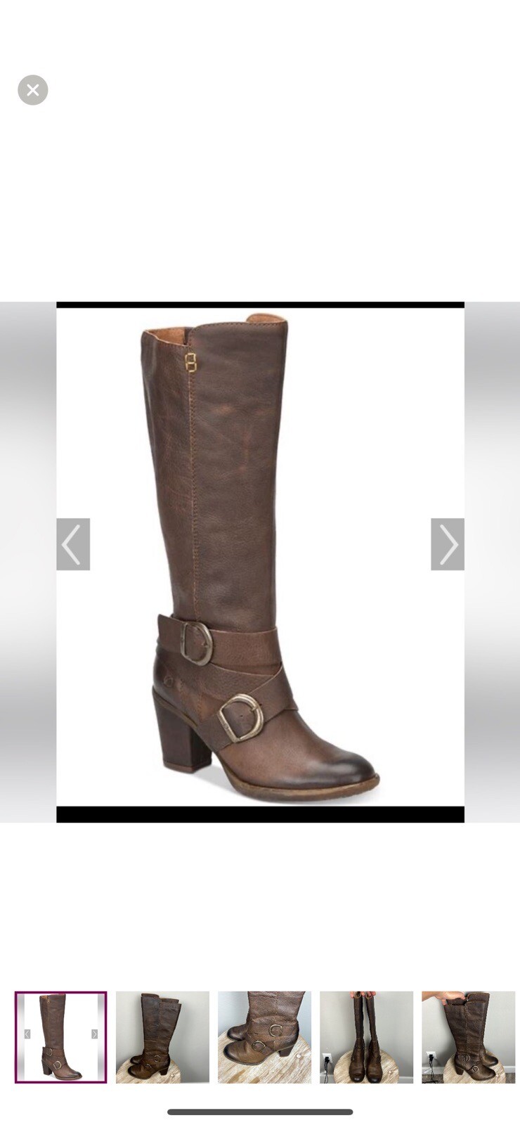 NWT Born Brand Cresent Tan Tall Leather Women Boots Sz 9.5 Women