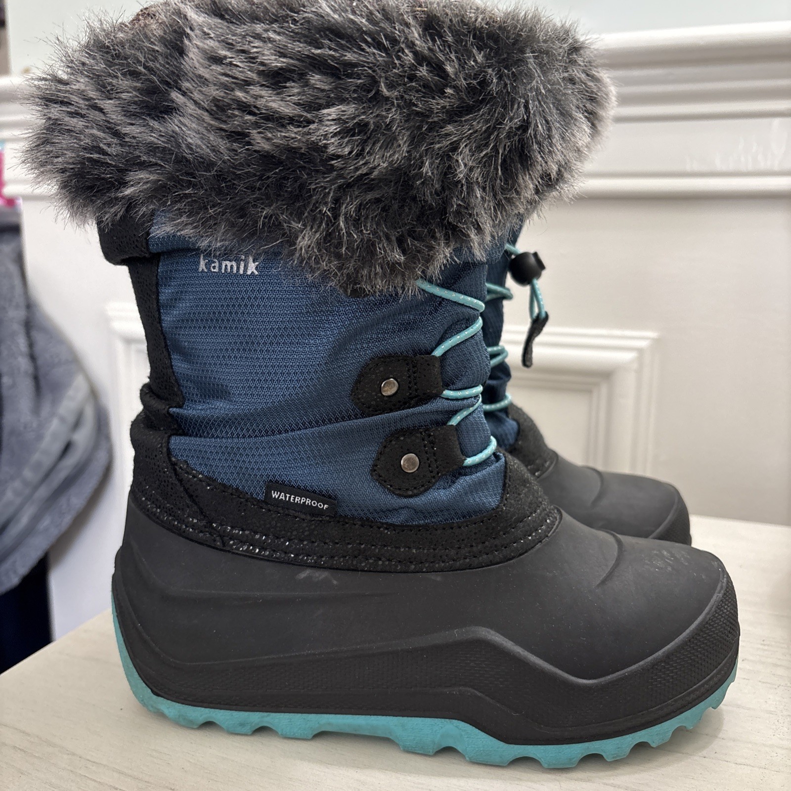 Kamik Kids’ Powdery 3 Waterproof Winter Boots – Size 3 – Worn Once