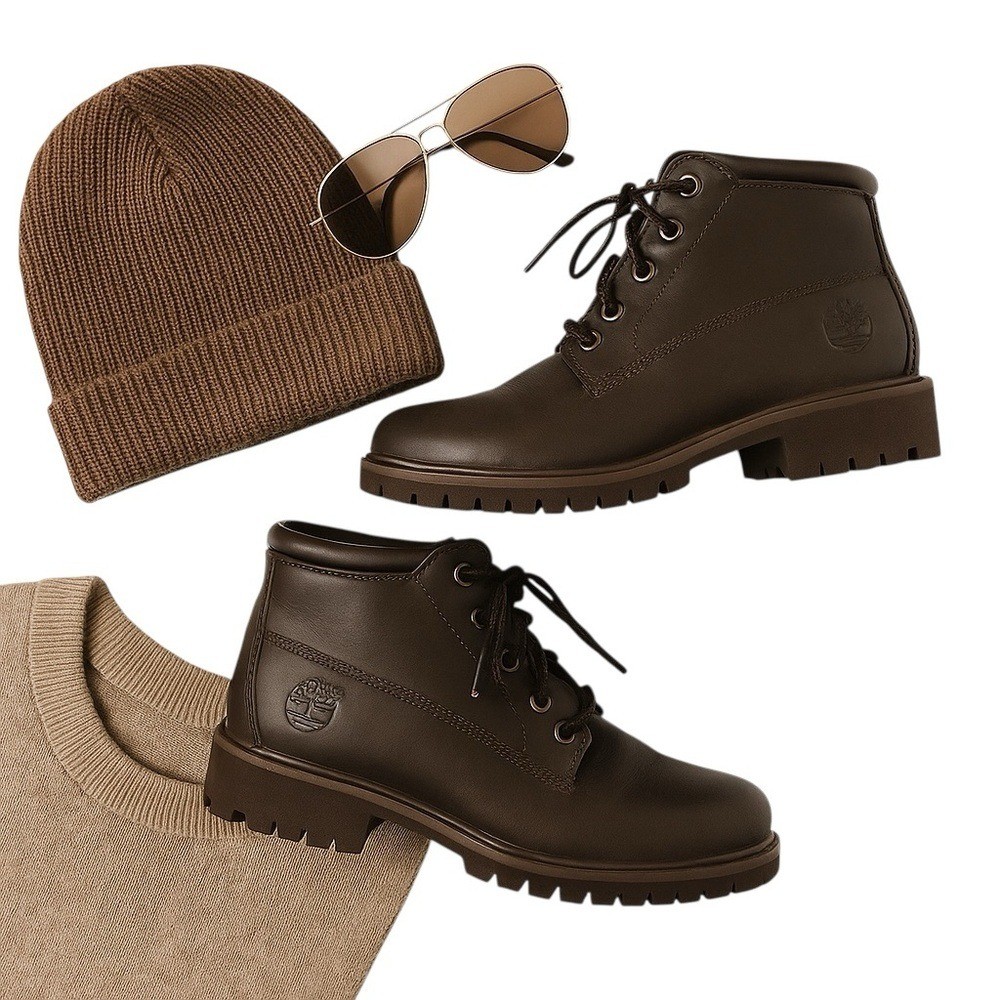 Timberland Nellie Waterproof Black Leather Ankle Boots Women’s Size 8 in GUC