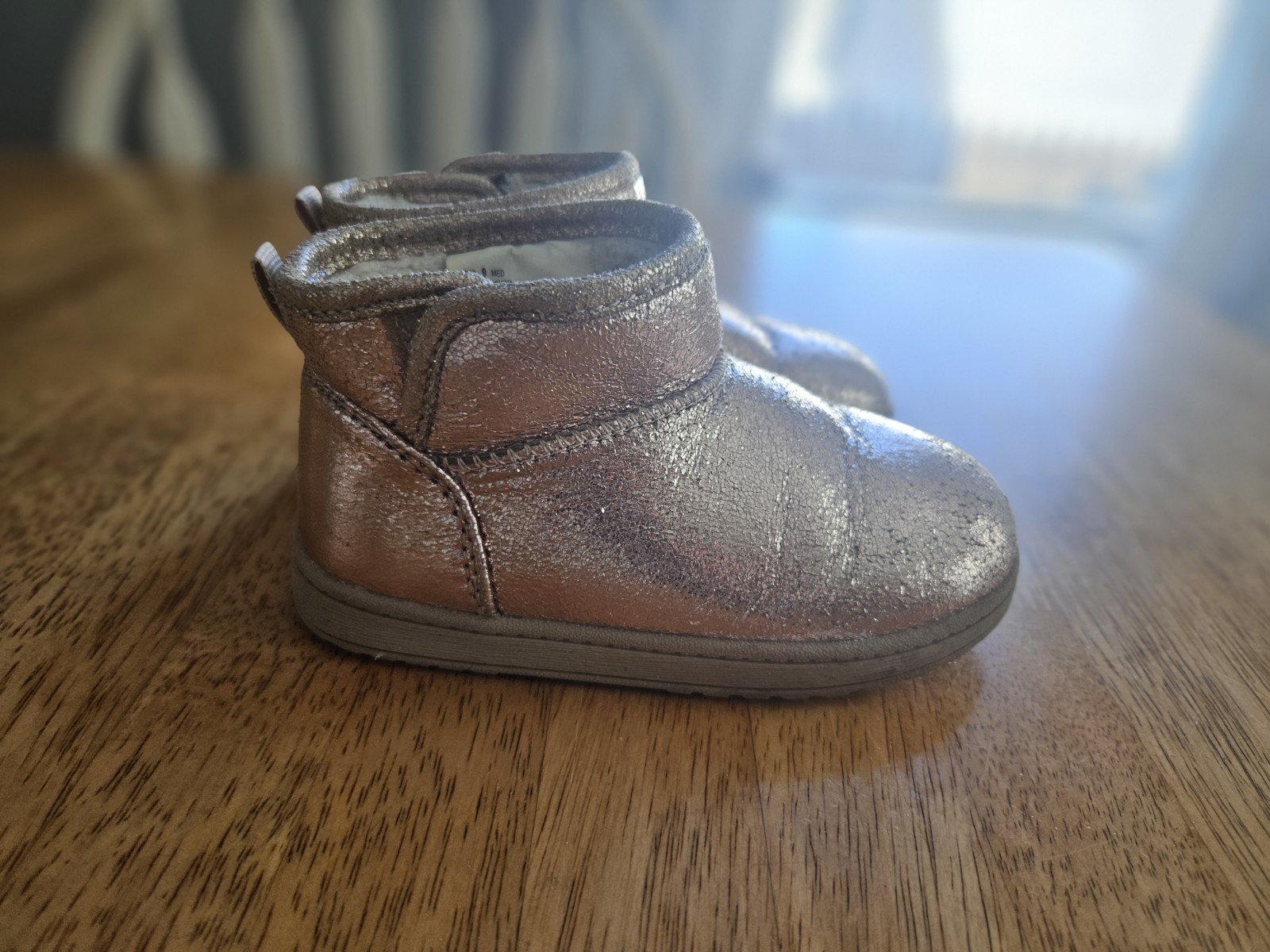 Jumping Beans Ankle Booties Toddler Girls Winter Boots, Size 9T, Rose Gold