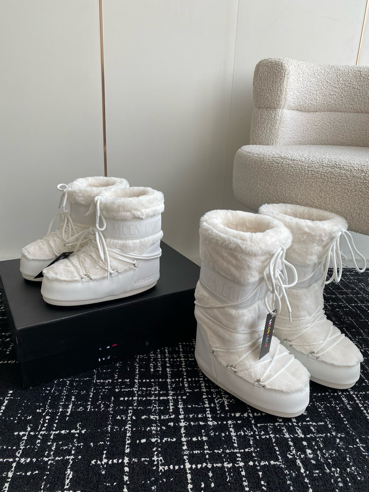 Moon Boot Women Boots Inner Elevating Non-slip Warm Snow Boots winter Luxury