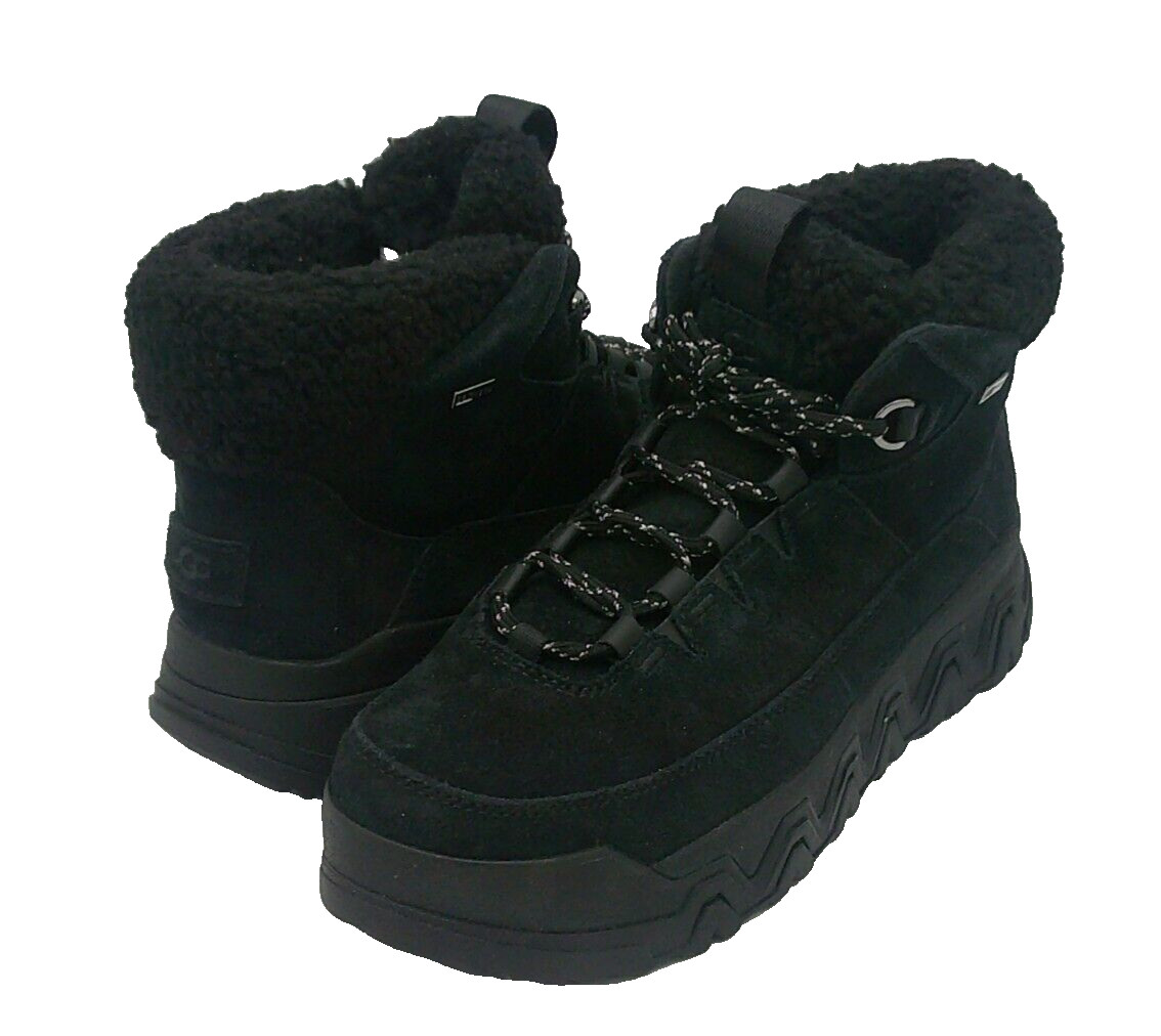 UGG TERRE TRAIL COZY LACE WOMEN BOOTS SUEDE BLACK US 8.5 /UK 6.5 /EU 39.5