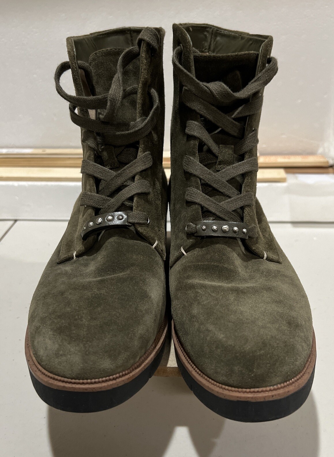 Dr Scholls Sz 8M Womens Guild Boot Olive EUC