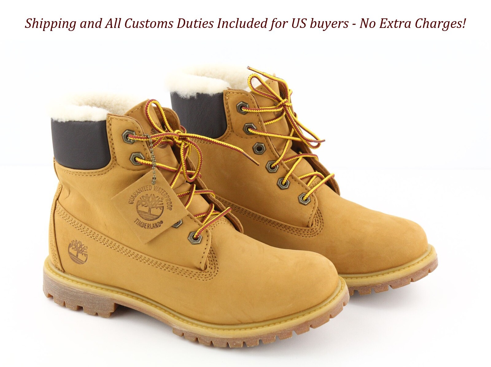 TIMBERLAND A19TE Women’s EU38.5 K5.5 Brown Shearling Lined Leather Boots