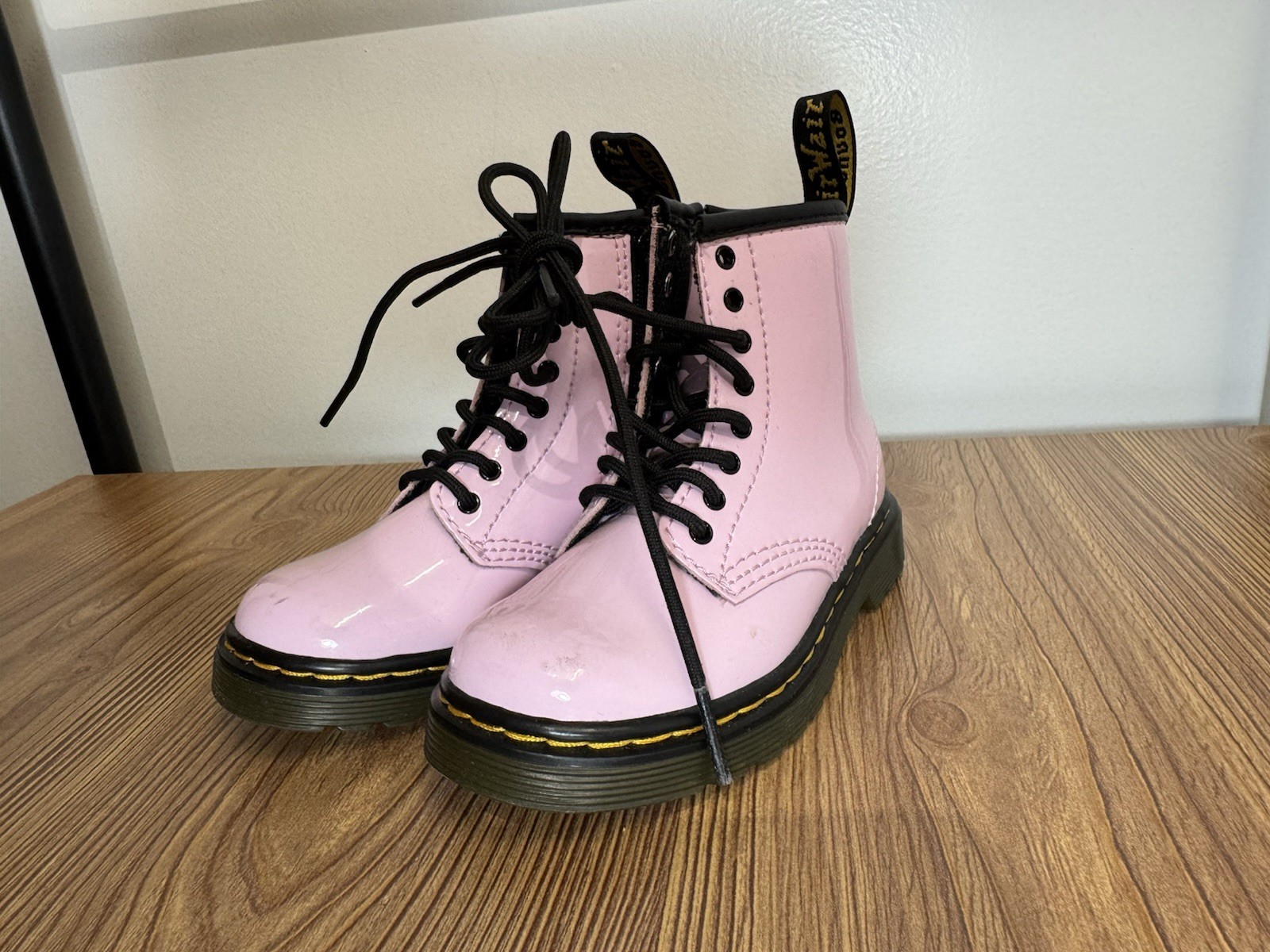 Dr. Martens Pascal 1460 T Little Girls Boots Size 7 Pink Leather Ankle Boots