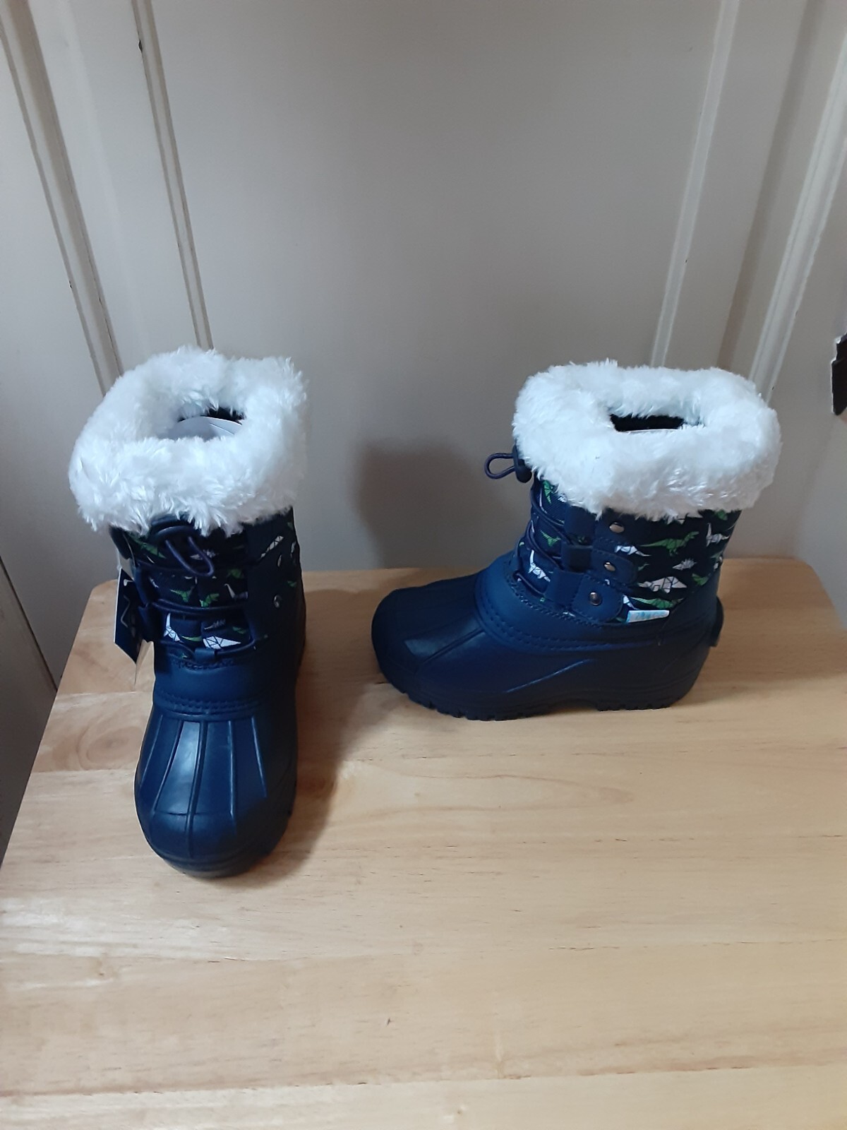 Zoogs Girls Winter Fleece Lined Nylon & Rubber Boots Size 8 NEW WITH TAGS