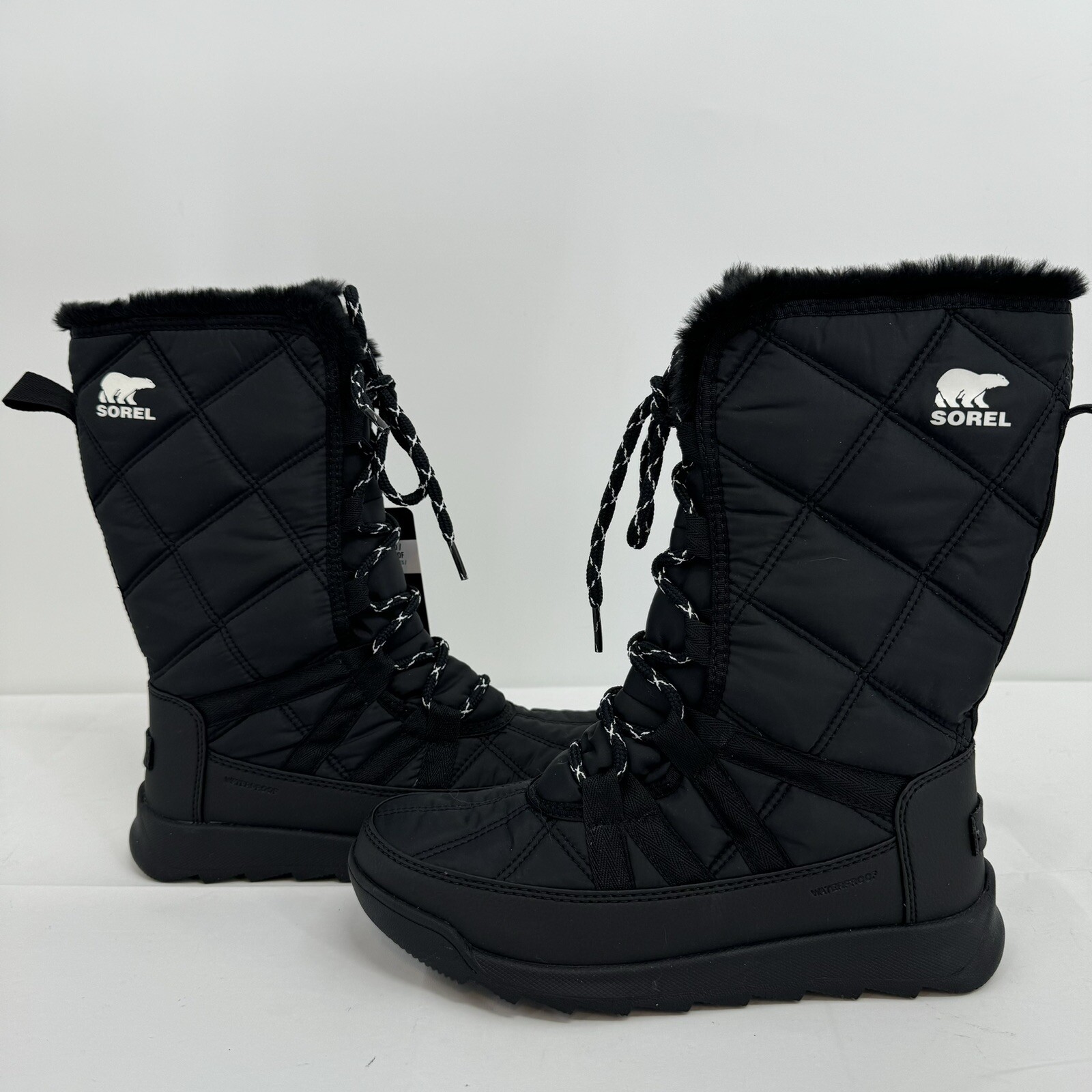 NEW Sorel Whitney ii Lace Black Cold-Weather Women Boots Size 6