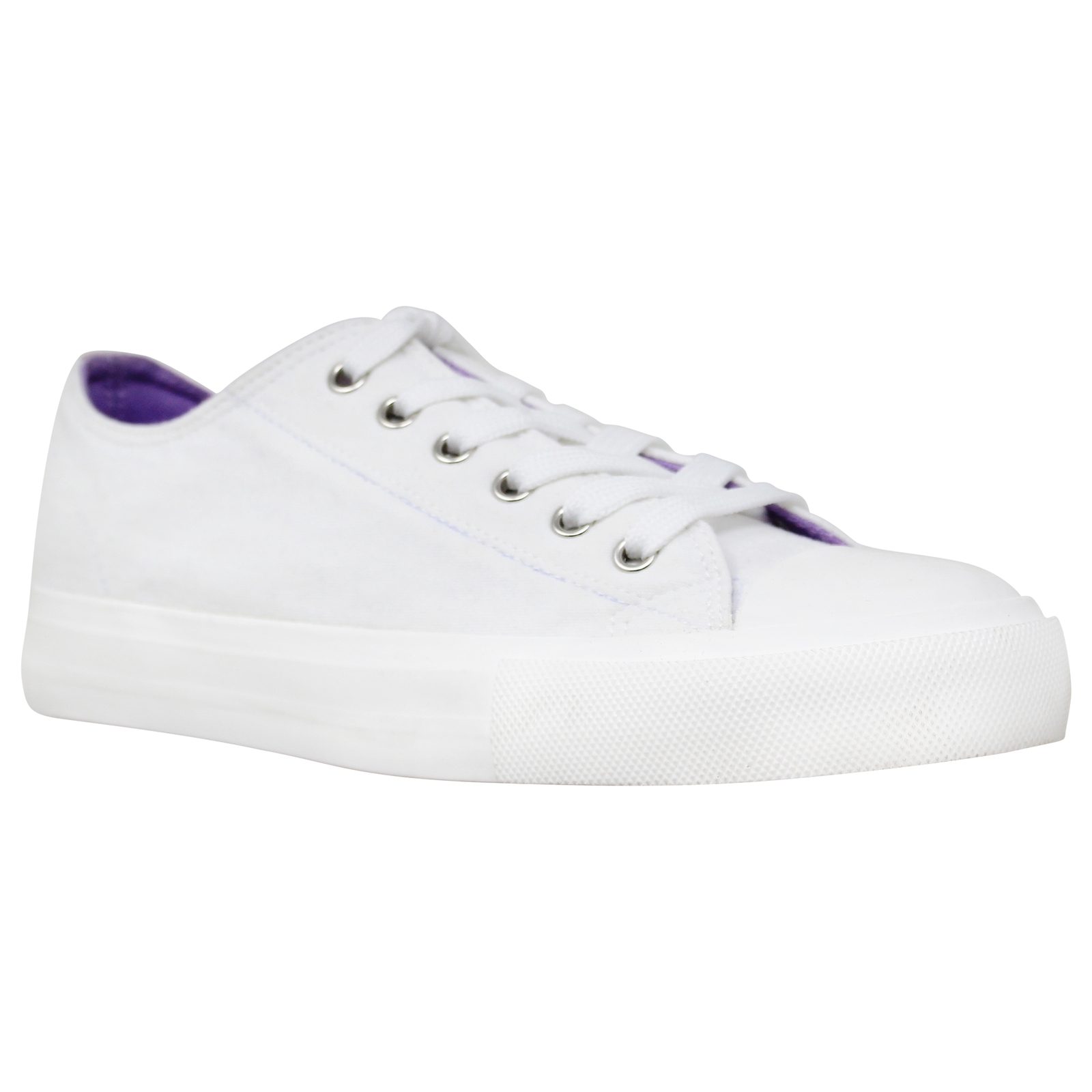 SOBEYO Women’s Sneakers Canvas Lace-Up Low Top Memory Foam Cushion Running White