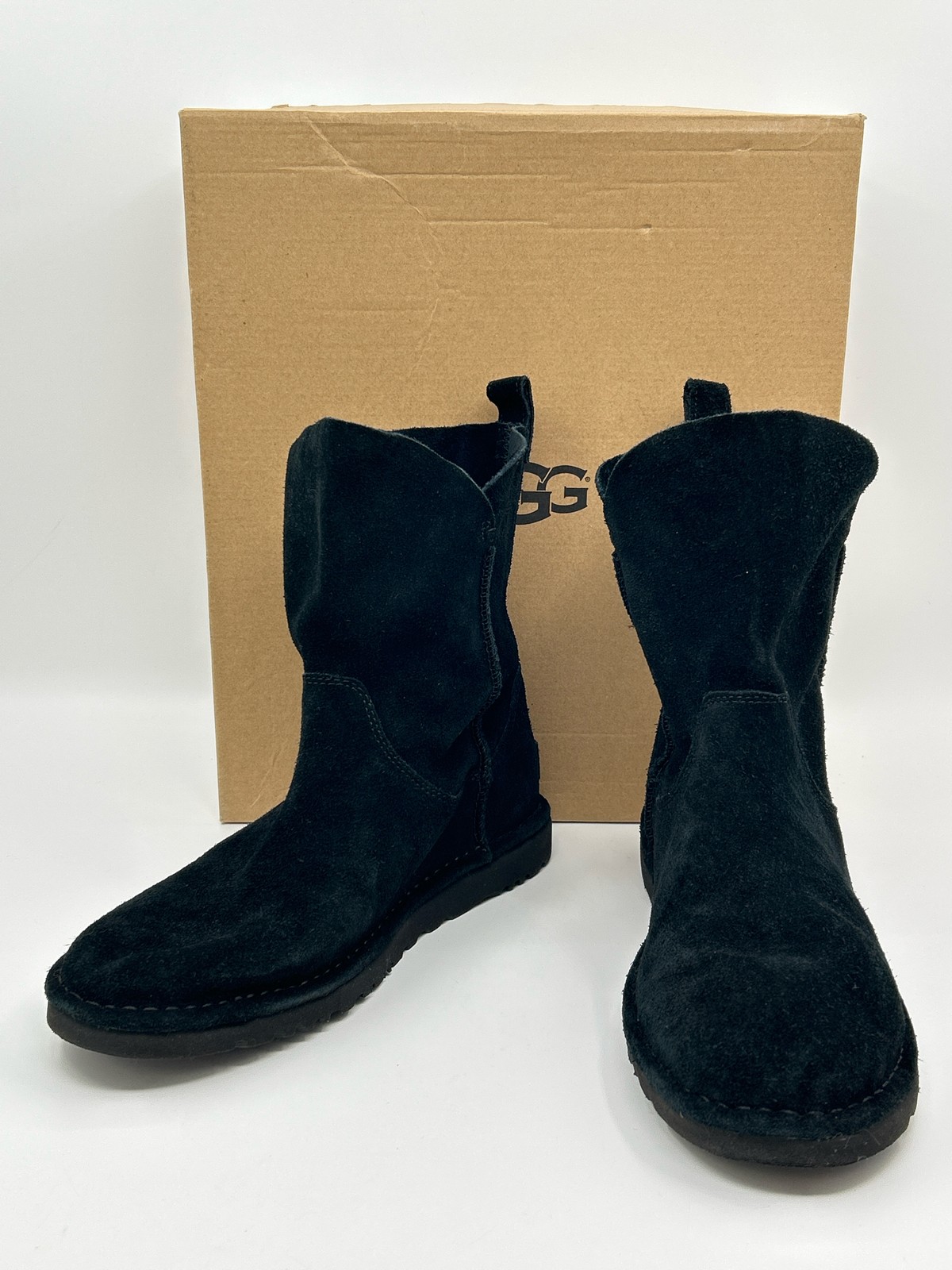 UGG Alida Suede Slouch Pull On Casual Size 10 Black Women Boots
