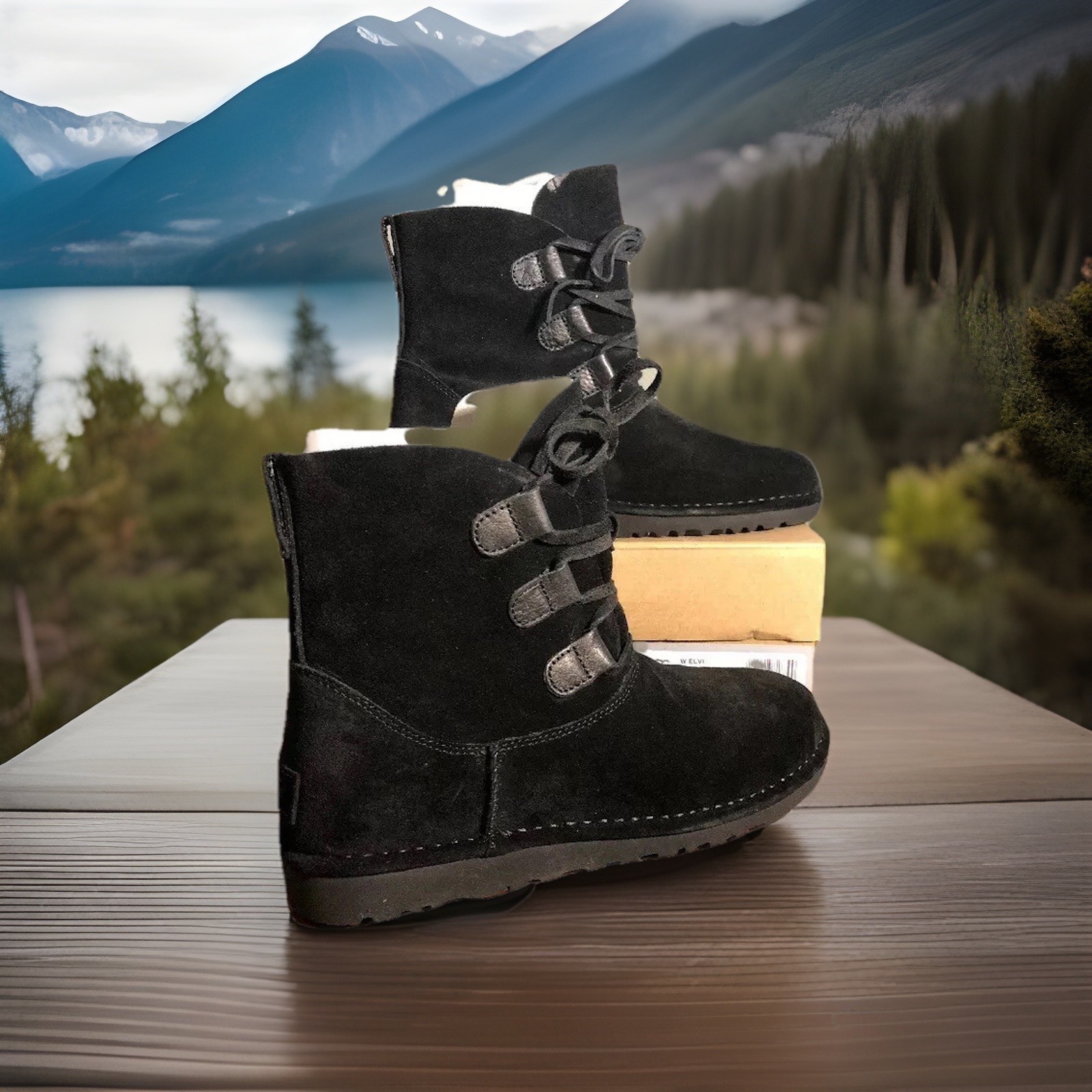 Ugg Elvi Women Boots Black Size 5 NEW* 100% AUTHENTIC With Box 1017534.