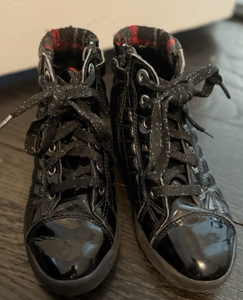 geox girls boots high top sneaker black size 32
