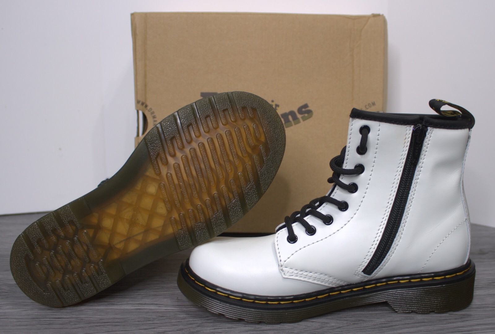 (V) Dr. Martens kids girls boots Air waist shoes casual rare NJ004 hiking sz 3