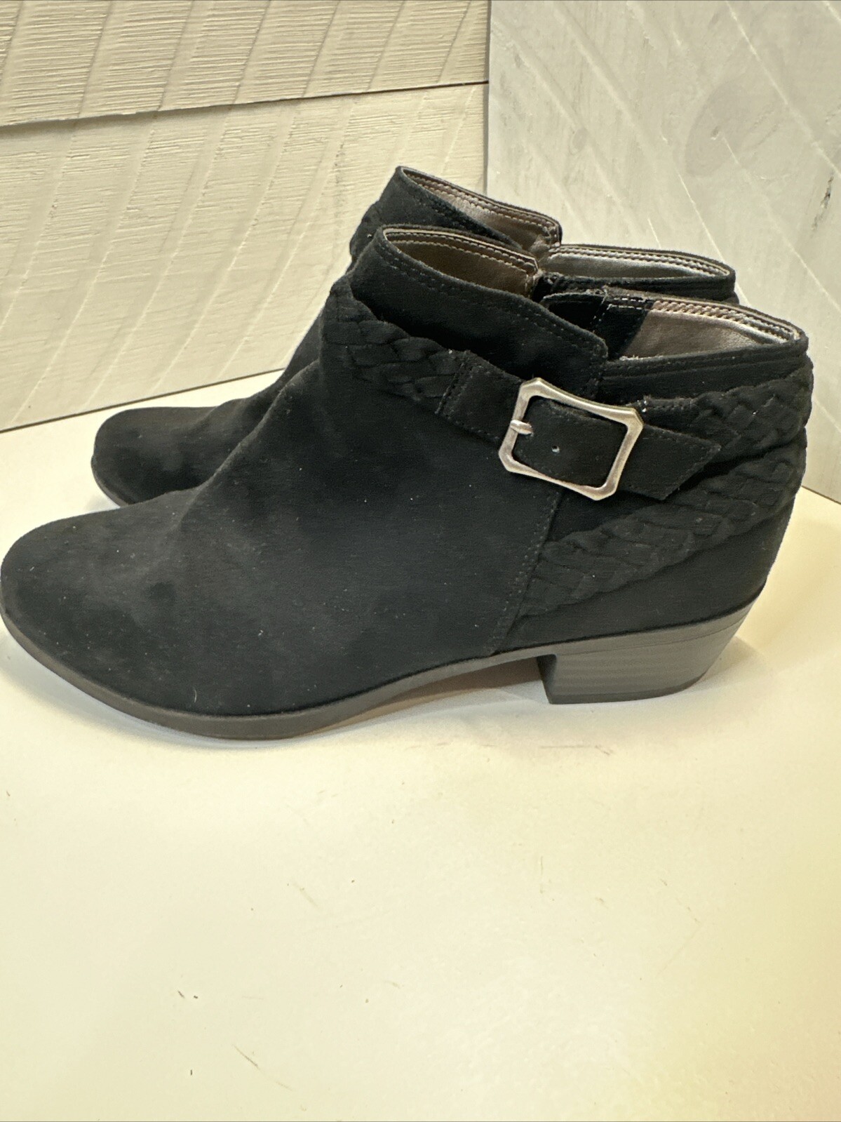 Women Boots LifeStride Adriana Velocity Women Black Faux Suede Booties Size 7M