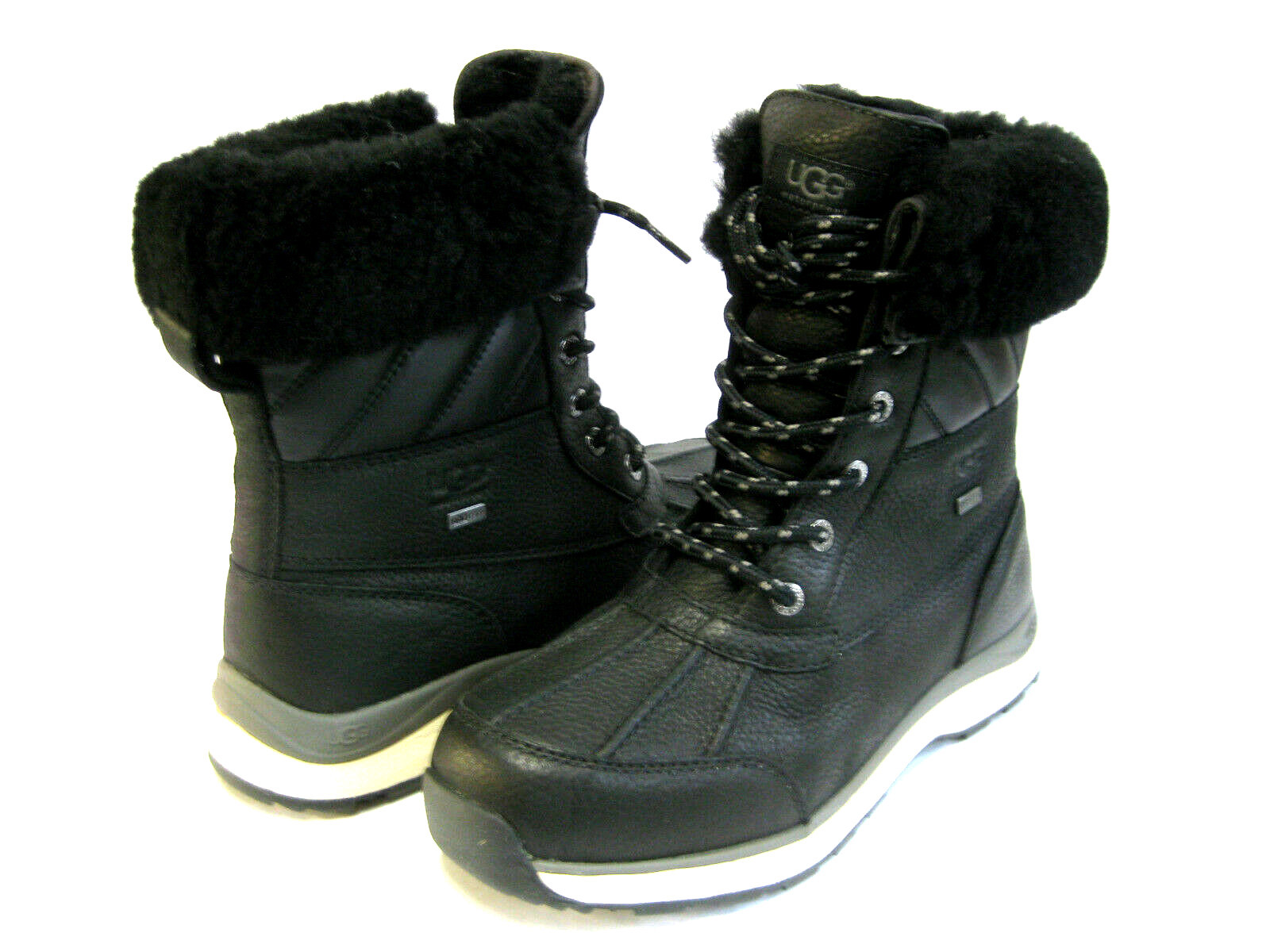 UGG ADIRONDACK III QUILT WOMEN WINTER BOOTS LEATHER BLACK US 9.5 /UK 7.5 /EU40.5