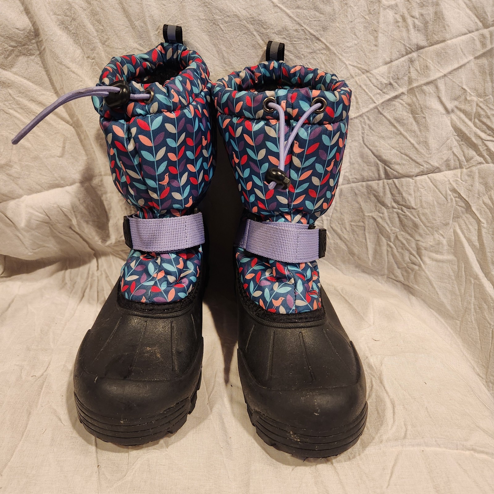 Northside Insulated Girls Winter Boots Waterproof Size 4 Colorful Pull On Snow