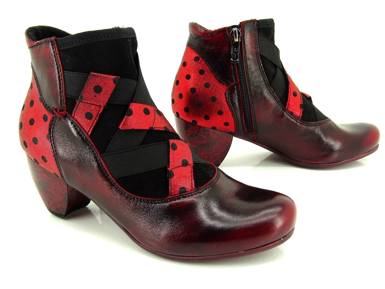 Simen Ankle Boots Women Shoes Leather Size 41 Burgundy