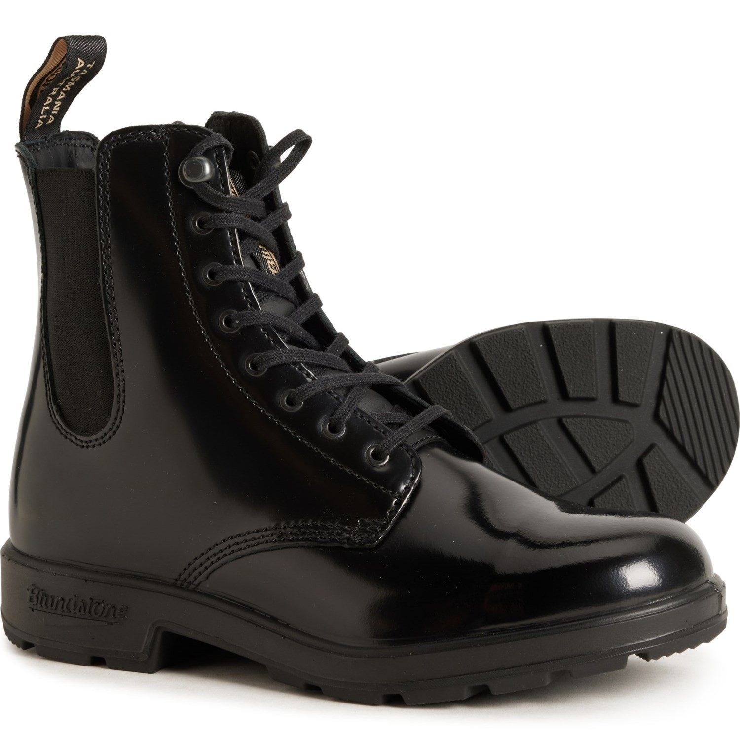 NEW Blundstone 2219 Women Boots Sz 7 Originals Lace-Up Leather Black Brush