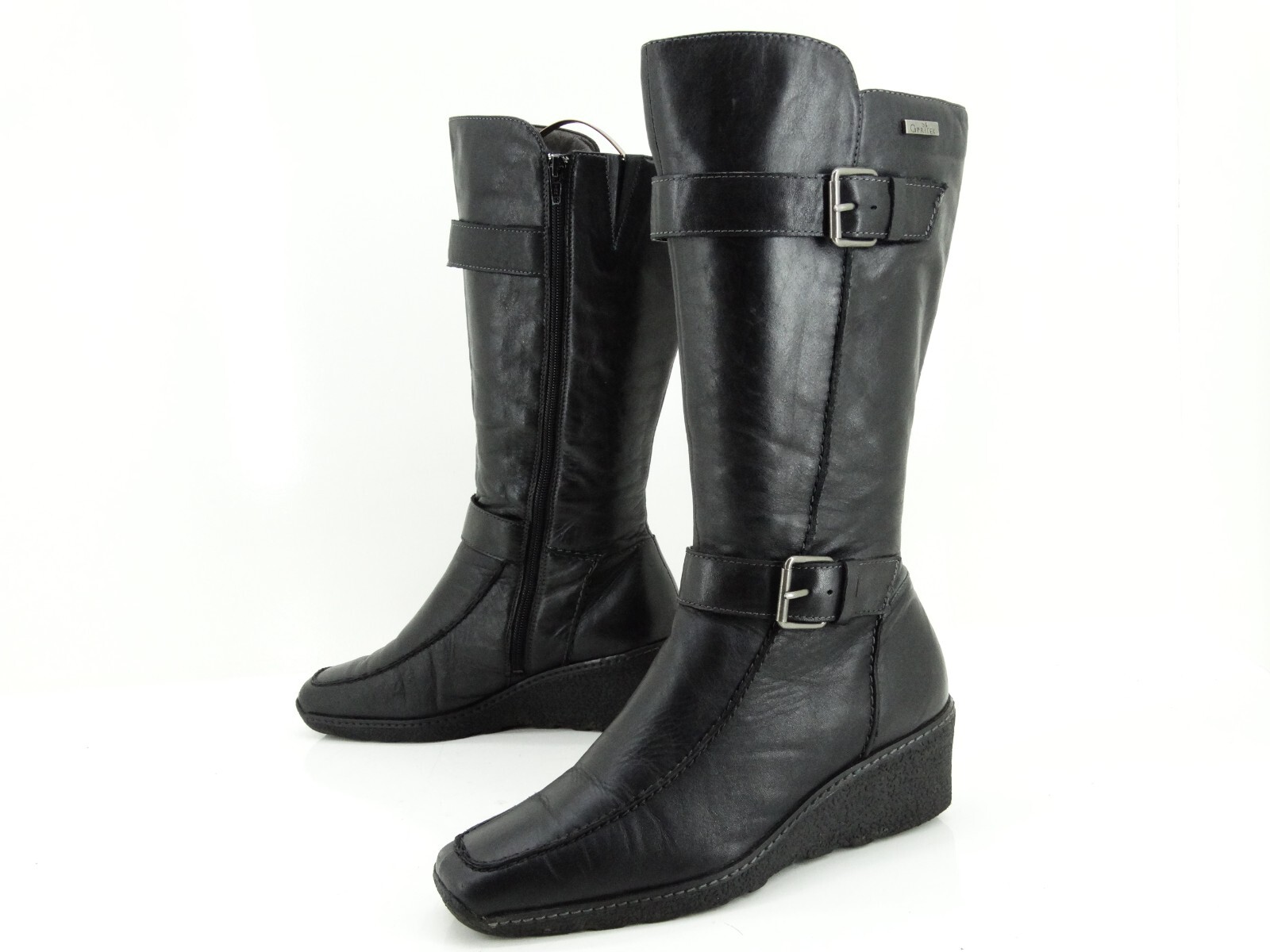 Caprice Tex Shoes Winter Boots Size 40 UK 6.5 Leather Black