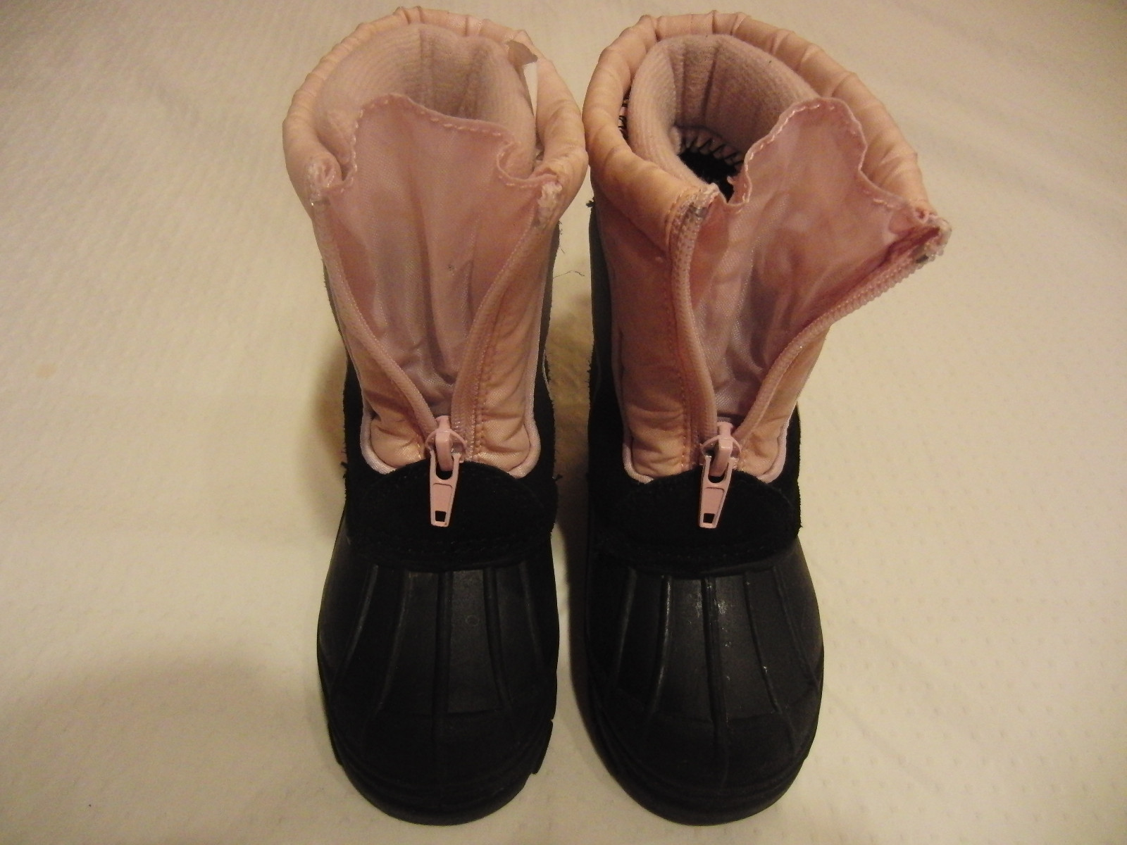 Totes Black & Pink Waterproof  Winter Snow Boots Little Girls 6