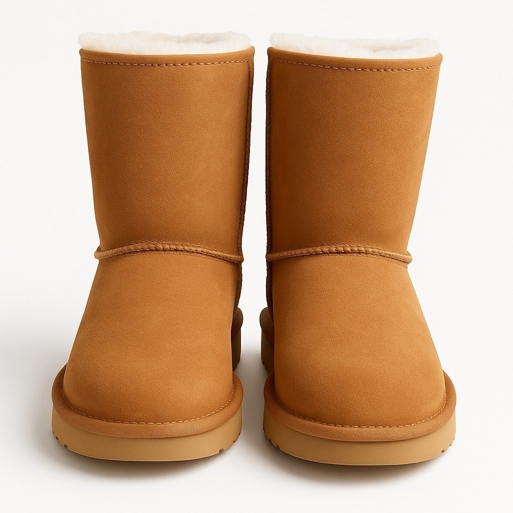 Joy in Love Women Winter Boots w/ Mid-Calf Height and Back Bows. size 8 Chestnut