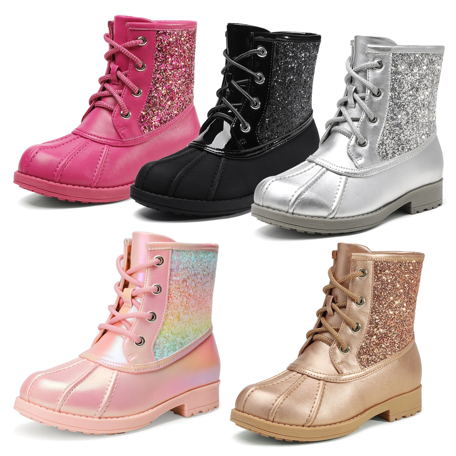 Girls Kids Combat Boots Side Zipper Fashion Fall Winter Riding Boots Ankle Boots