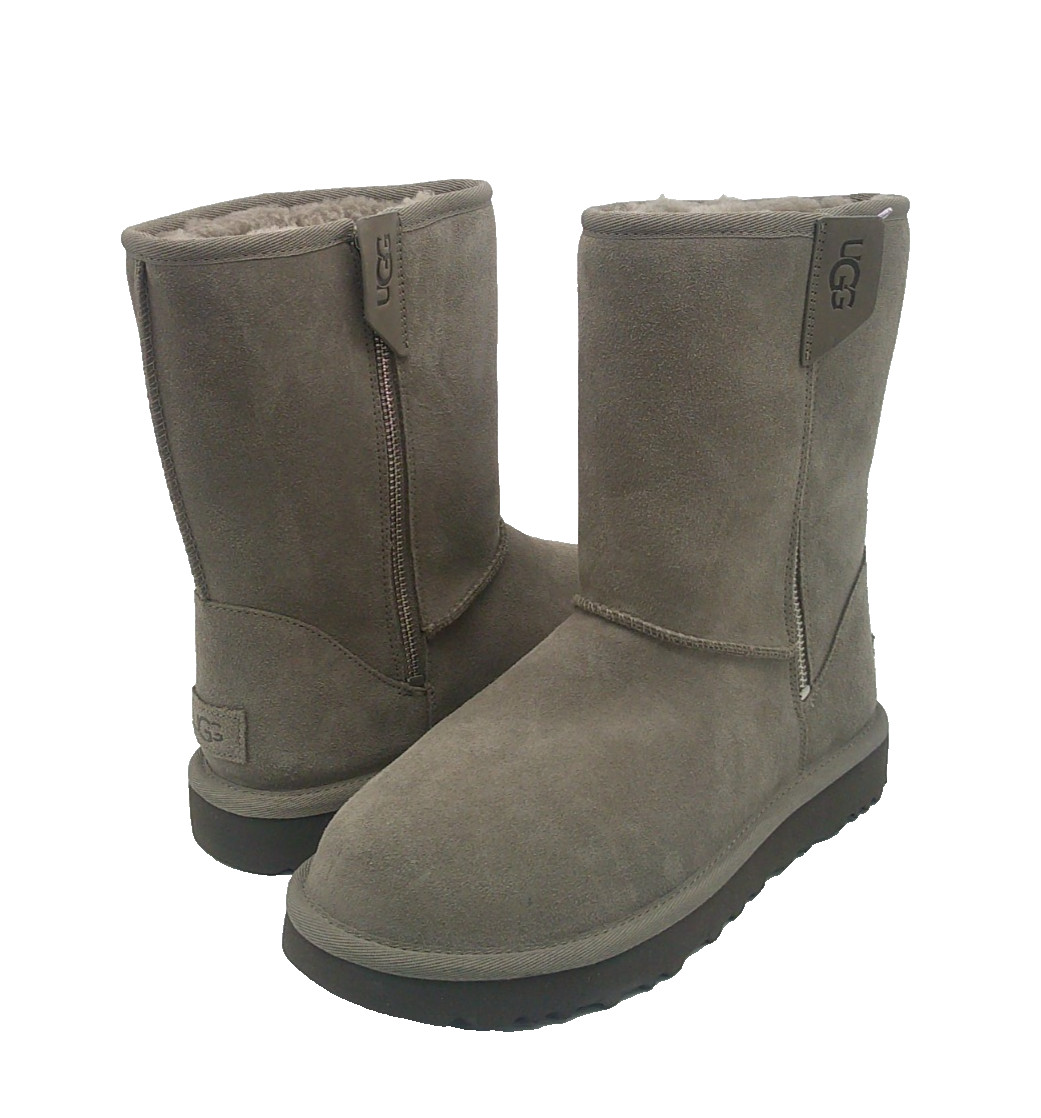 UGG CLASSIC SHORT BAILEY ZIP WOMEN BOOTS SUEDE SMOKE PLUME US 8 /UK 6 /EU 39