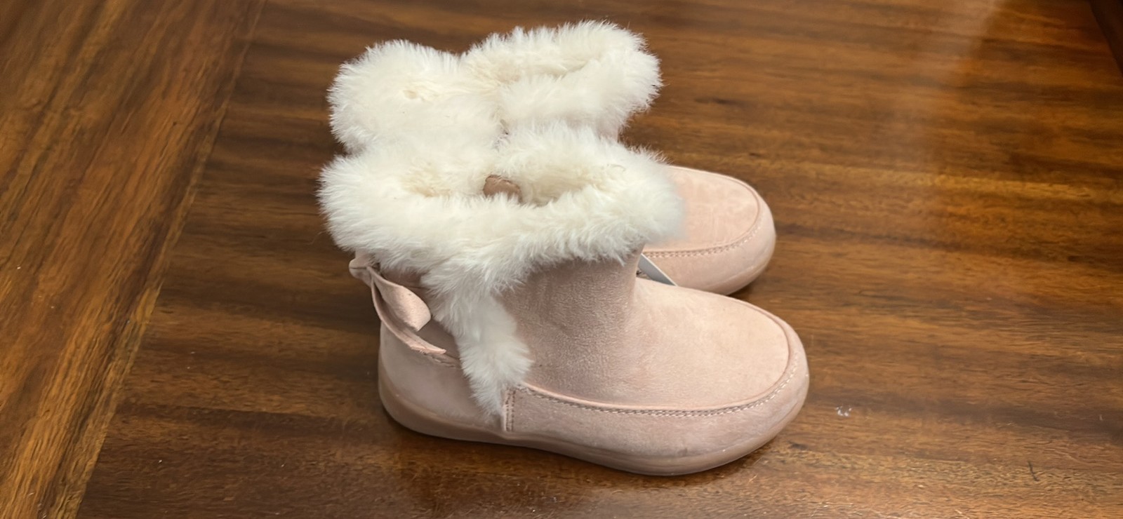 Toddler Girls Omie Shearling Faux Fur Bows Winter Boots-Pink