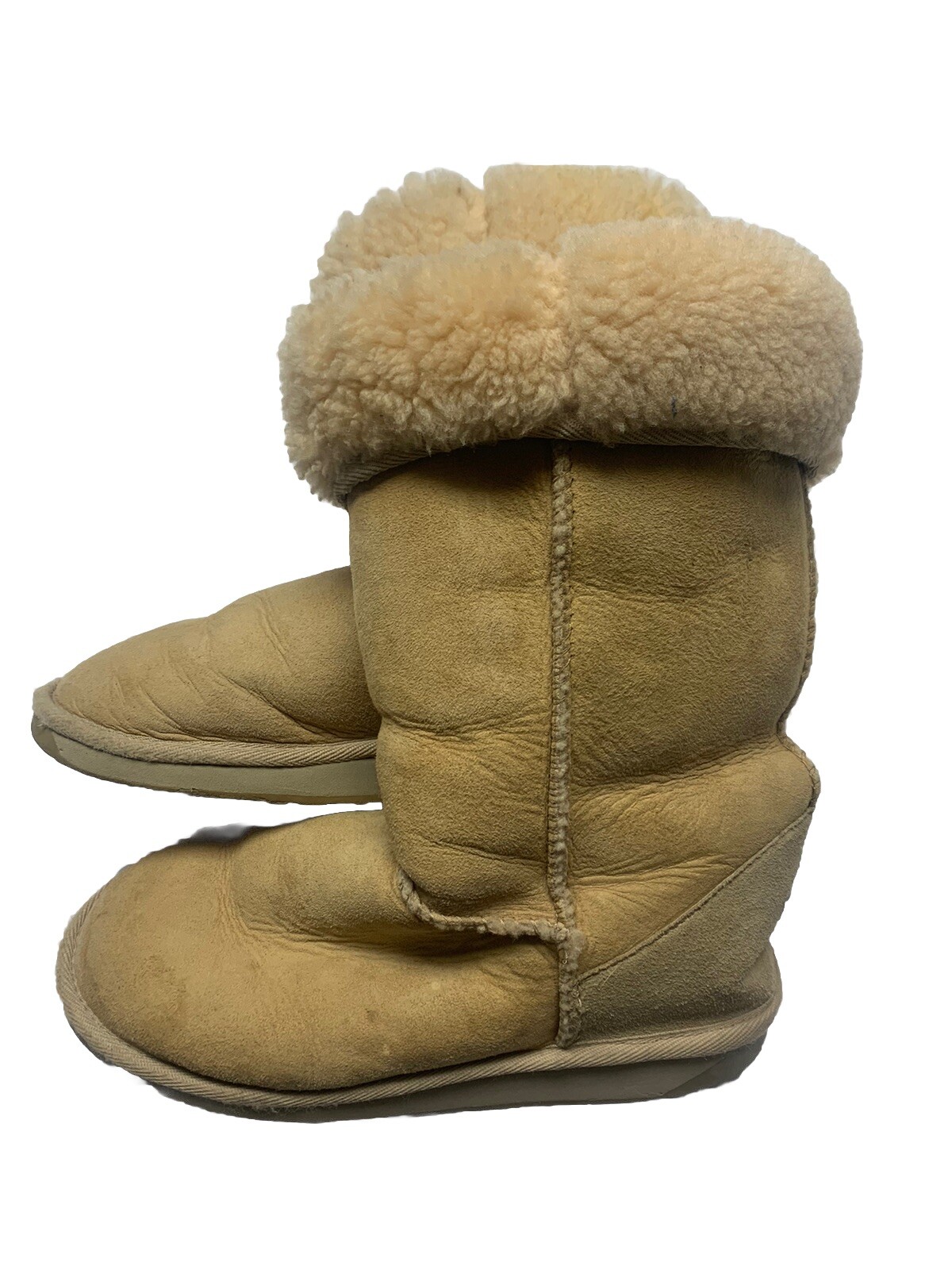 EMU SHEEPSKIN/SUEDE AUSTRALIA WOMEN BOOTS SIZE 8W- TAN