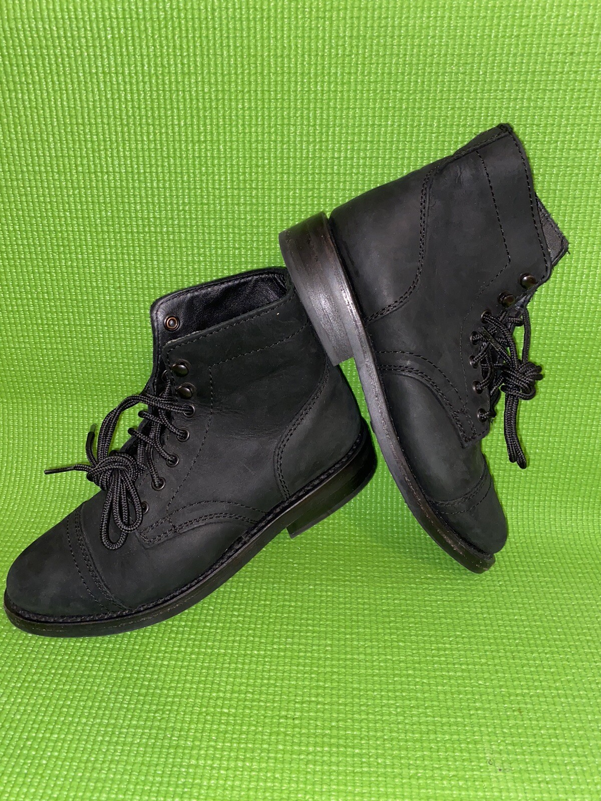 Thursday Boot Company Whimsigoth Black Lace Up Captain Women Boots Sz 5.5 Matte