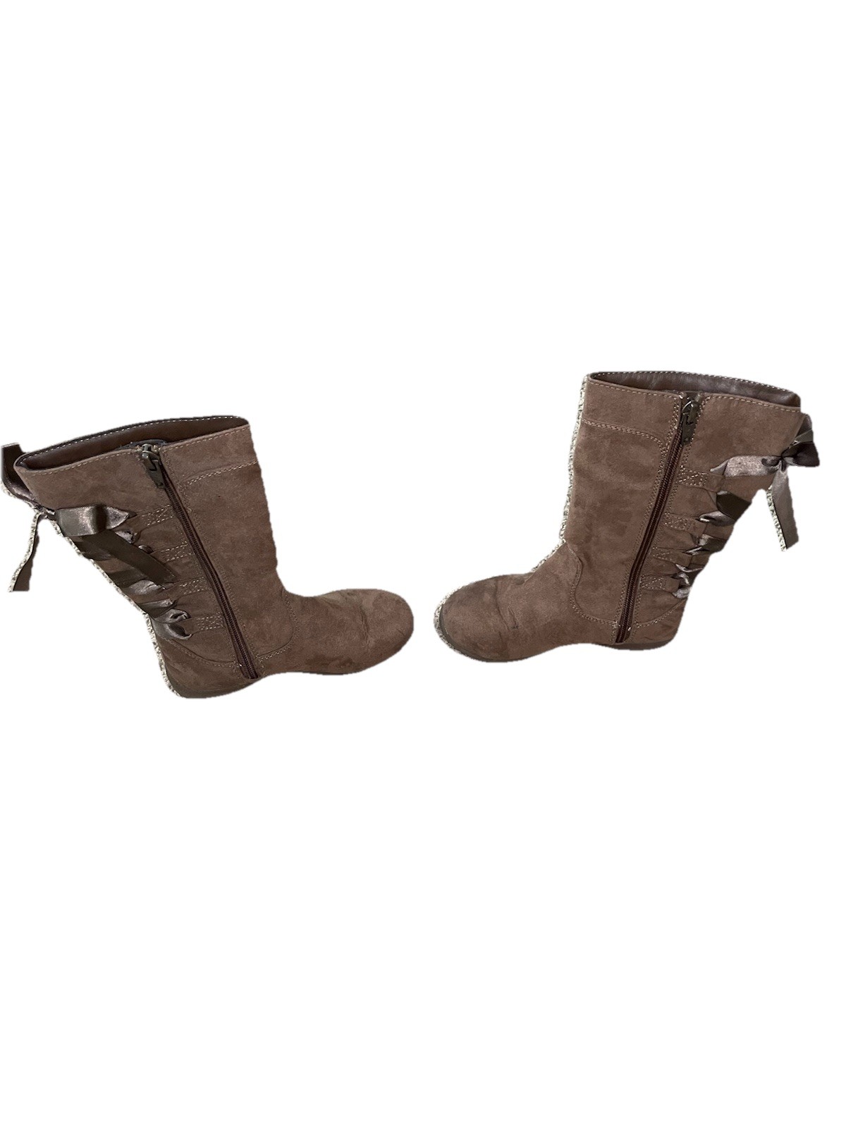 Stride Rite  brown girls boots Sz US 11.5  Zip Closure