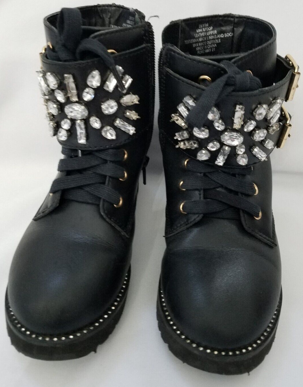 Kurt Geiger London “Little Girls” Winter Boots size 11 Black Color w/Rhinestones