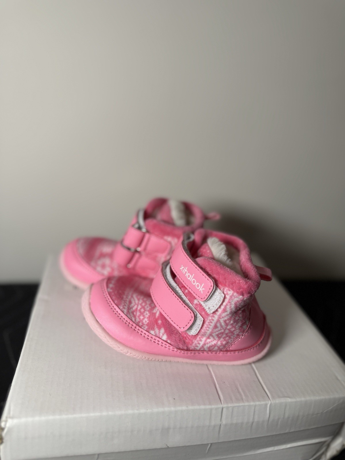 XIHALOOK Toddler Girls Winter Boots Cold Weather Kids Warm Faux Fur Size 7