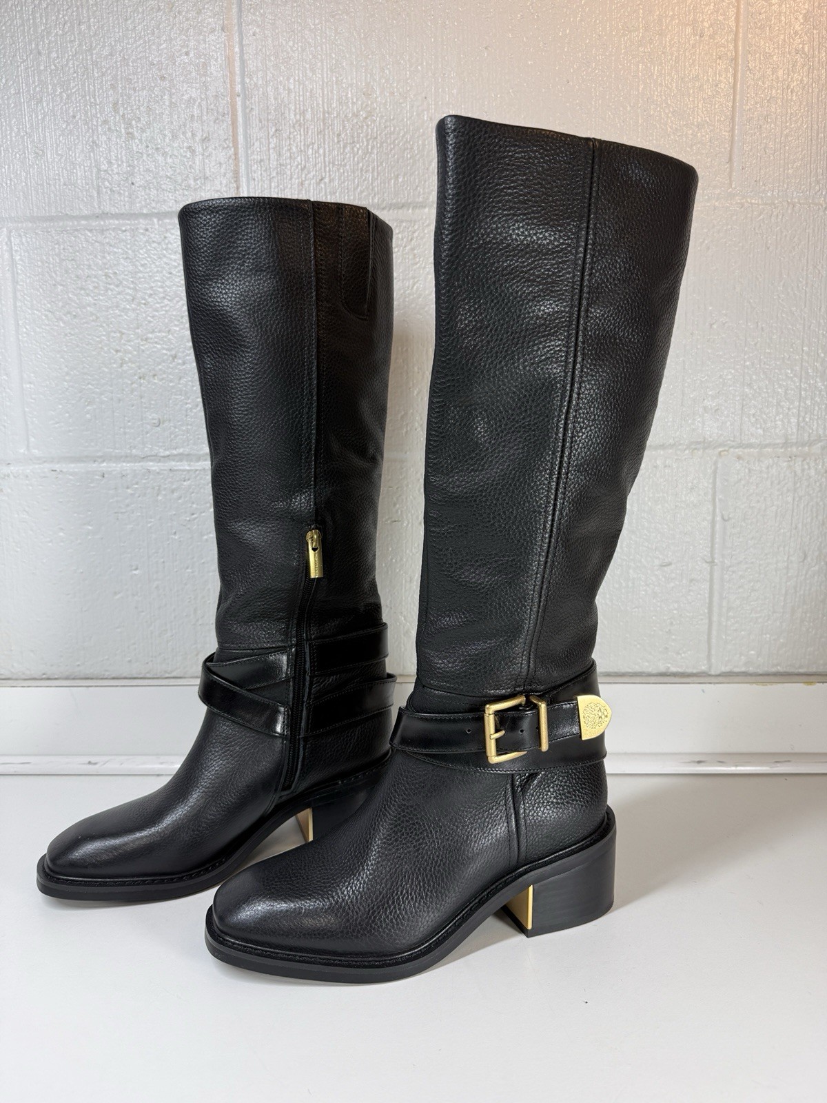 Vince Camuto Black Leather Women Boots Size 7M