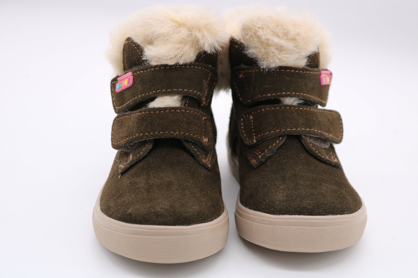 Toddler Girl’s Andrea High Top Fur-lined Shoes with Hook and Loop Closure-Size 8