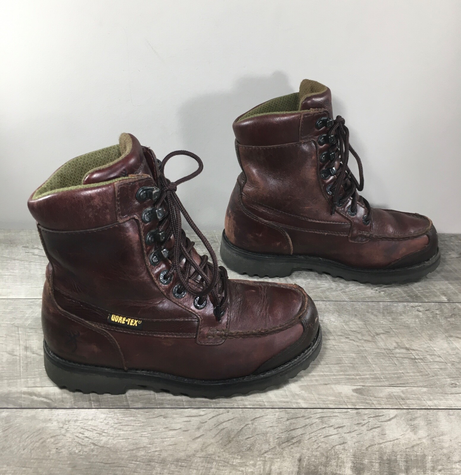 Browning BR10201 Gore-Tex Huntsman Waterproof Leather Brown Women Boots Size 7.5