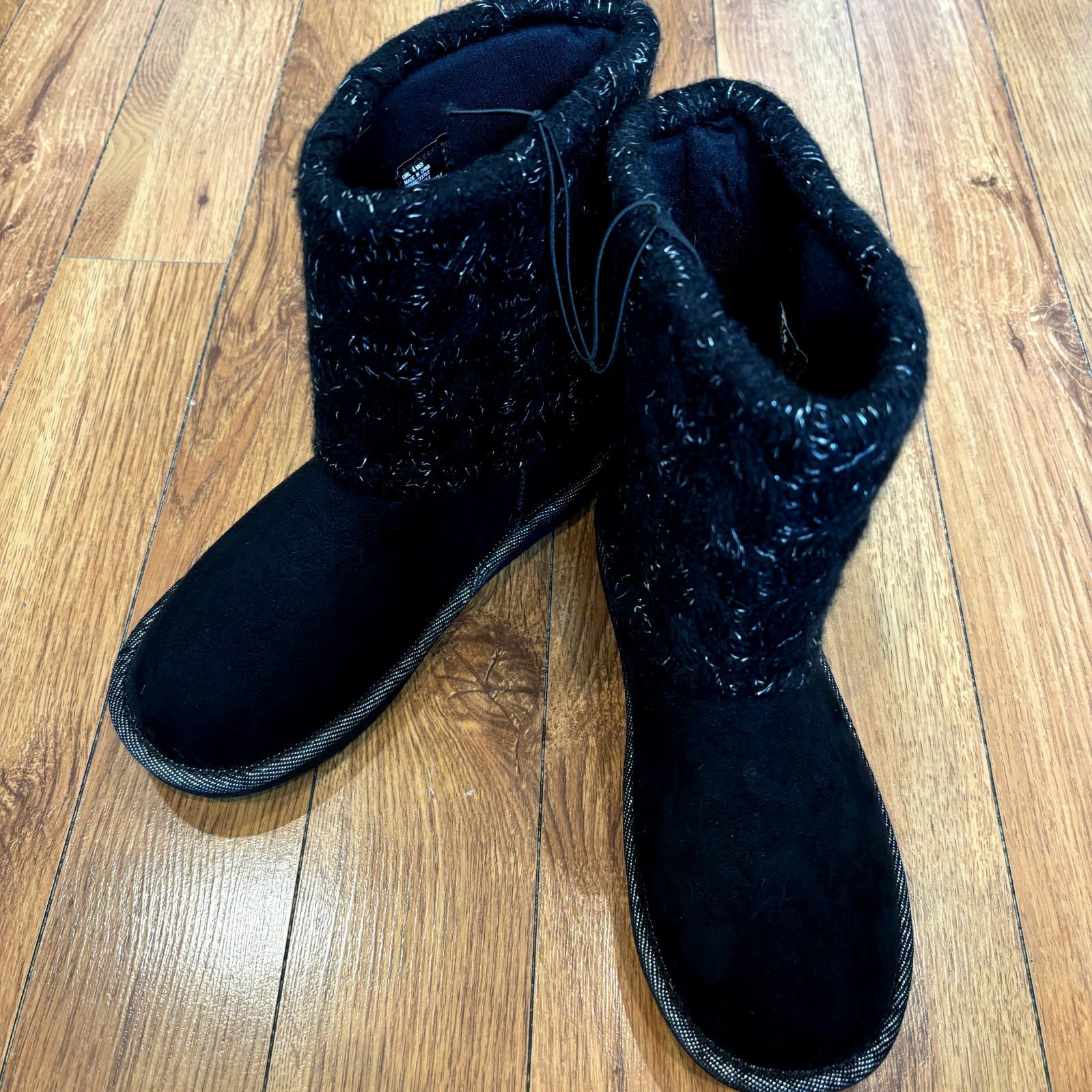 New Girls Black Winter Boots – SO Brand, Size 4 Youth