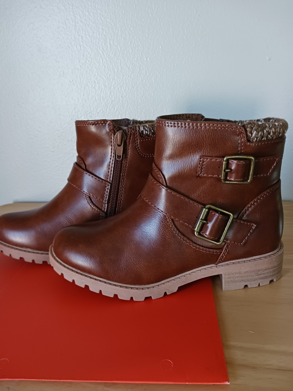 Wonder Nation Youth Girls Boots Size 13 Side Zipper