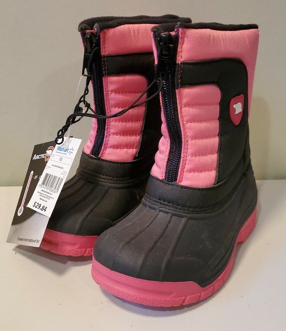 Artic Shield Girls Winter Boots Size 10 Pink/Black