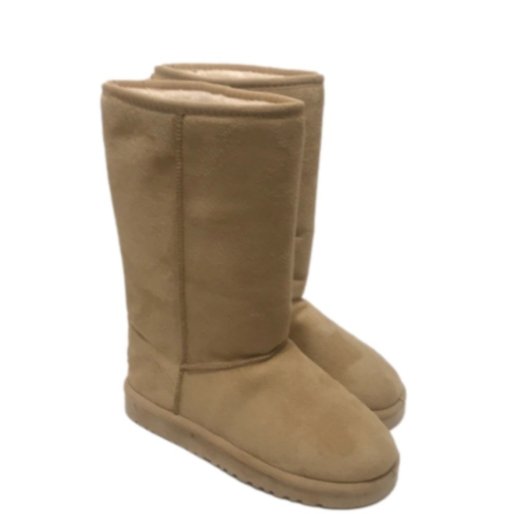 Sheep’s Australia Tan Faux Suede Mid Calf Women Boots Size 7m