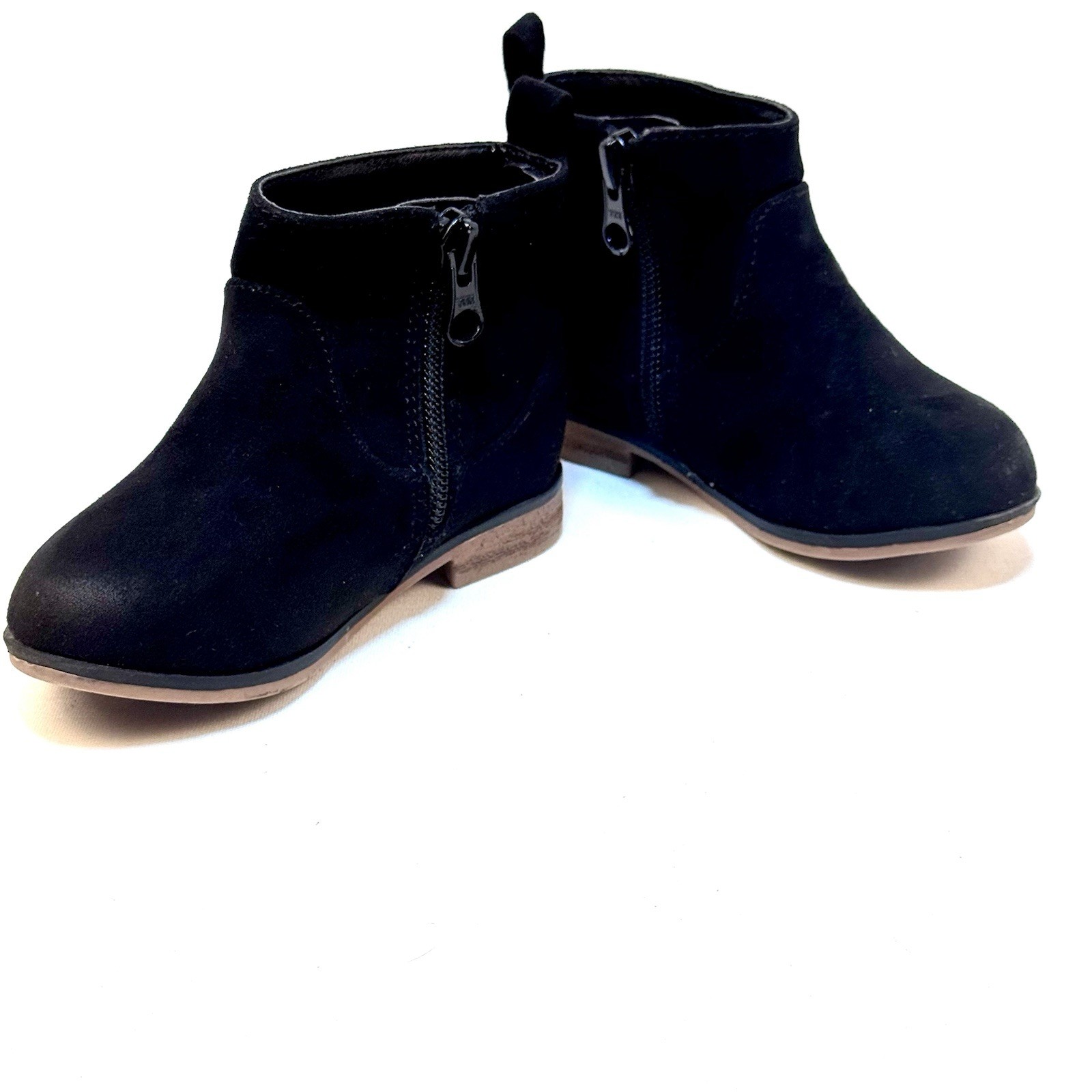 Cat & Jack Girls Black Boots side zipper Size 6