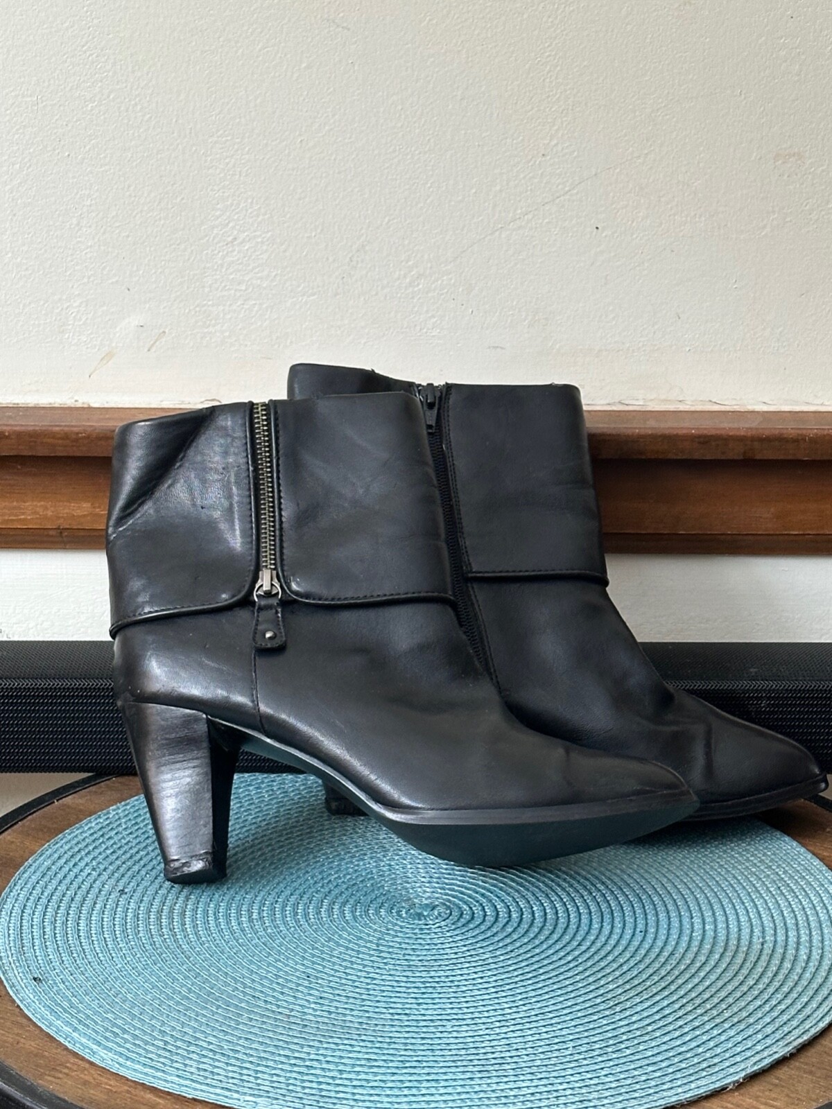 Leather Women Boots Alva Black – size 10M