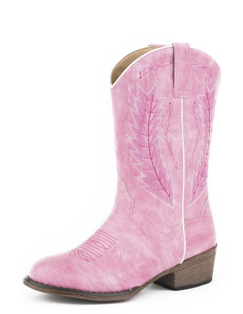 Roper Western Boots Girls Taylor Round Toe Pink 09-018-1939-2404 PI
