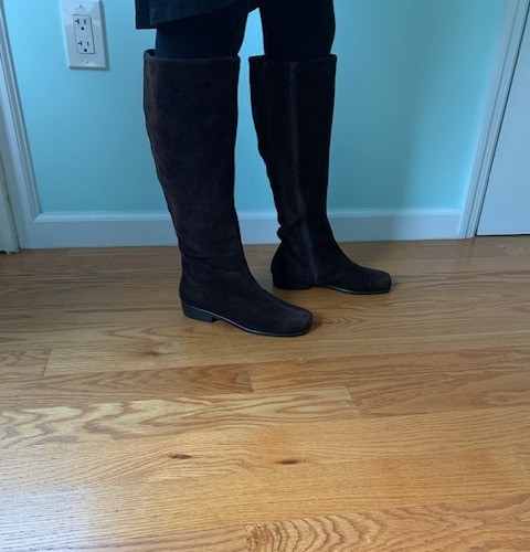 women boots brown suede size 8